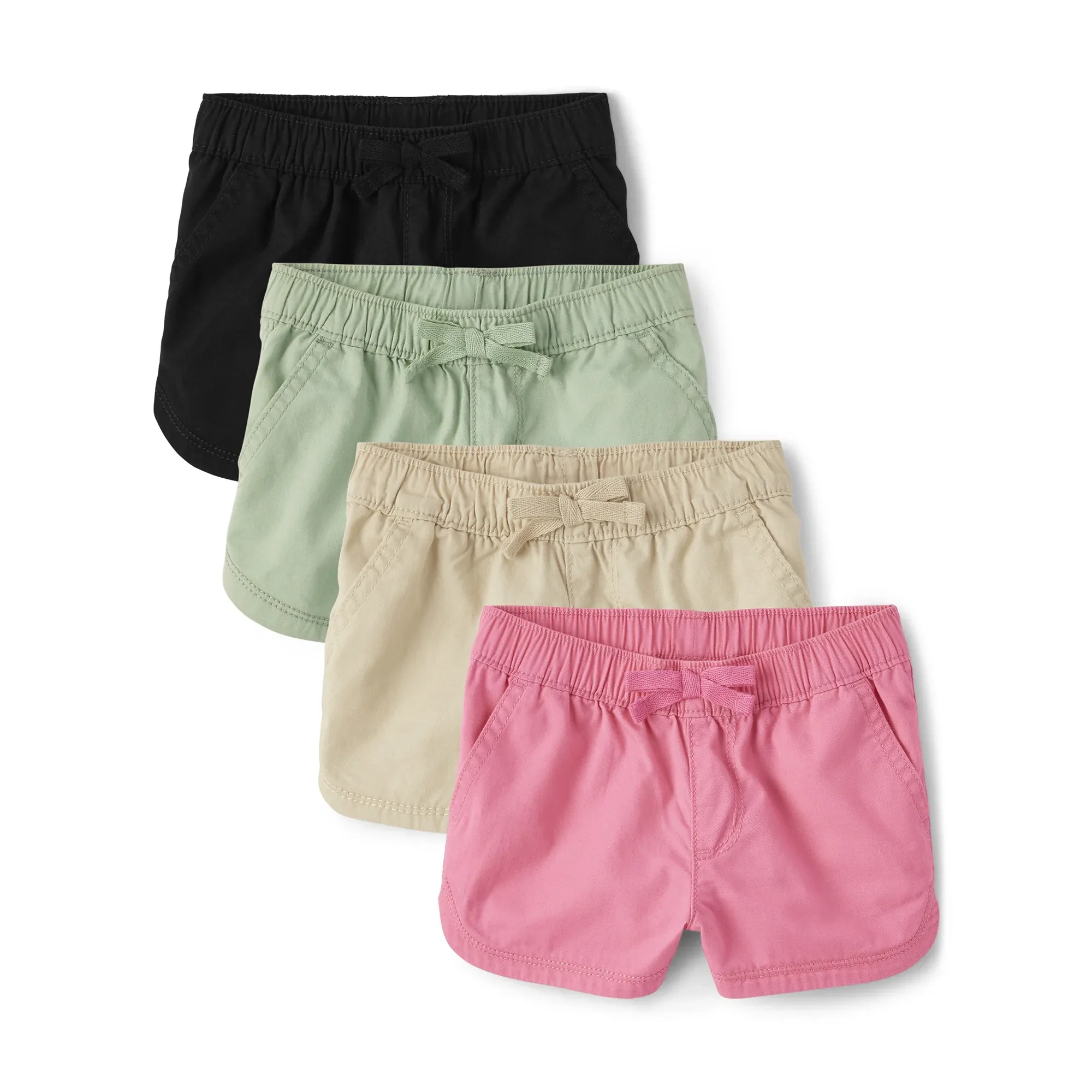 The Children's Place Baby Toddler Girls Cotton Pull On Shorts