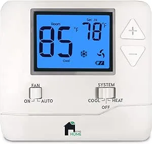 EconoHome Digital Non-Programmable Thermostat for Heat & Cooling