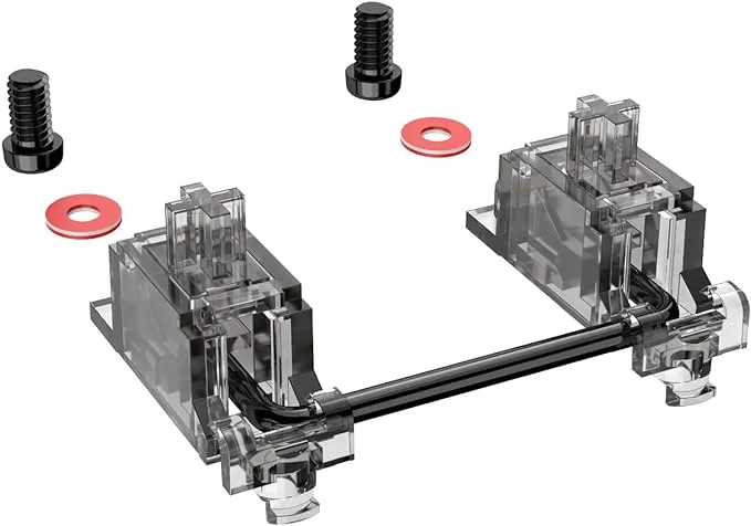 DUROCK Stabilizer V3, Screw in Stabilizers with 2u 6.25u 7u Wires, PCB Mount Keyboard Stabilizers for Mechanical Keyboards (V3 Smokey 80% Kit)