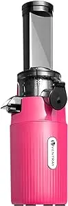 Ventray Essential Ginnie Juicer, Compact & Slow, Nutrient Dense Pink