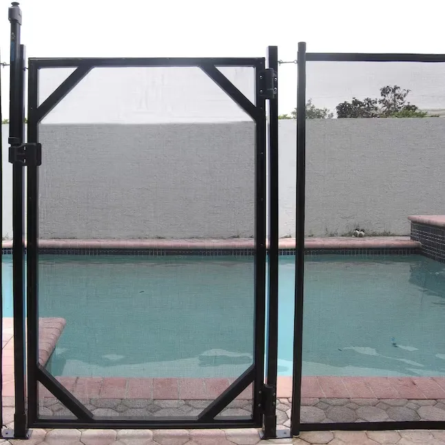 WaterWarden Aluminum Mesh Pool Safety Barrier Gate Black (2.5-ft x 4-ft) Lowes.com