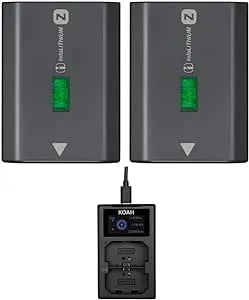 Sony NPFZ100 Z-Series Rechargeable Camera Battery (Two-Pack) Bundle with Dual Charger (3 Items)