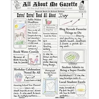 Really Good Stuff Ready-to-Decorate Extra, Extra, Read All About Me Posters - 24 Posters