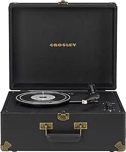 Crosley CR6253C-BK Anthology Vintage 3-Speed Bluetooth in/Out Suitcase Turntable, Black