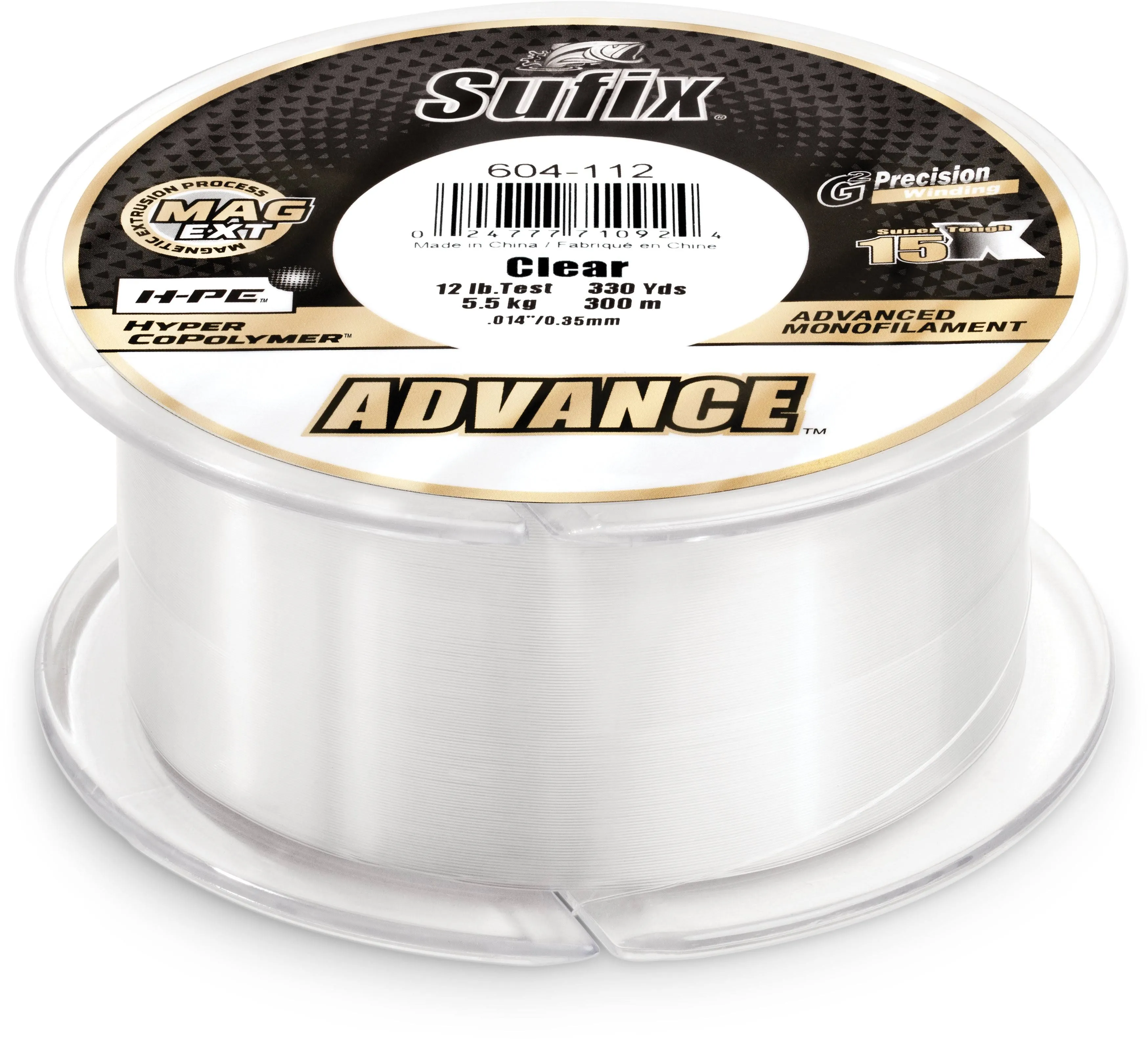 Sufix Advance Monofilament 12 lb Clear