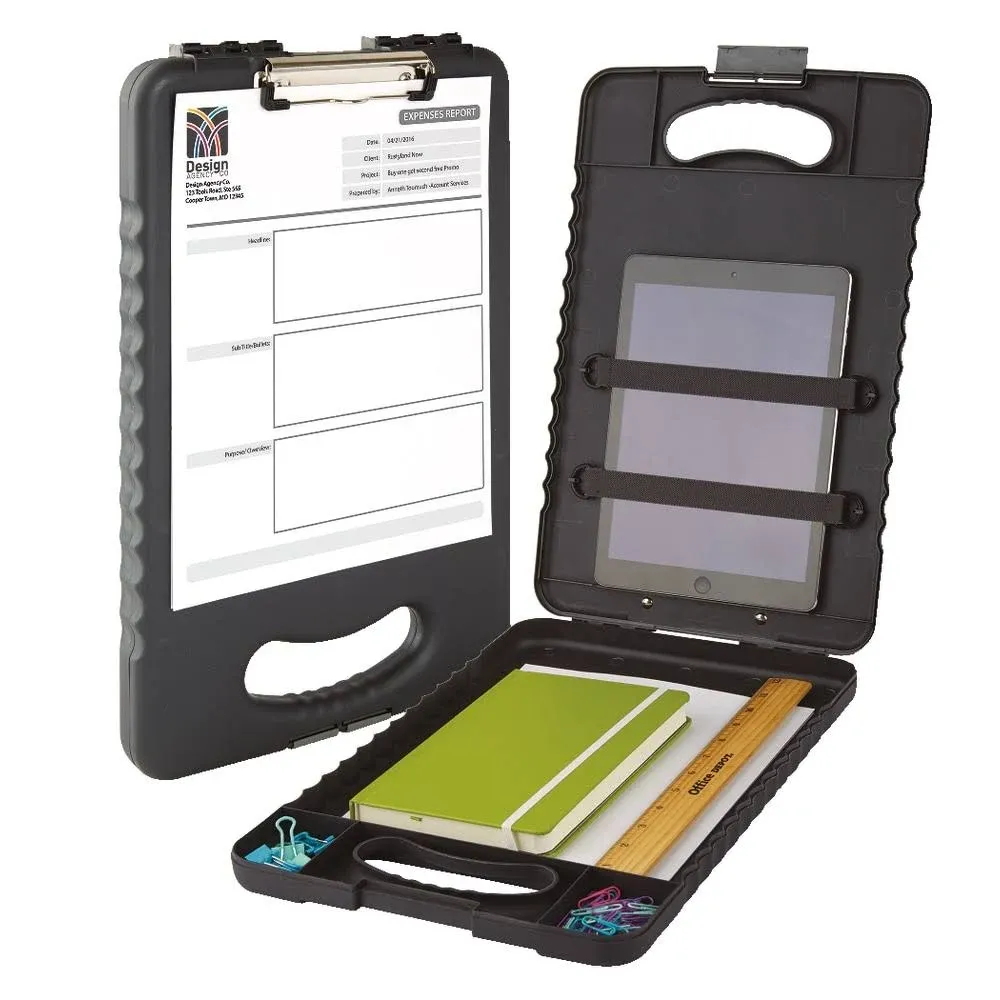 Office Depot Brand Portable Tablet Storage Clipboard Case, 16-1/8&#034;H x 10-1/4&#034;W