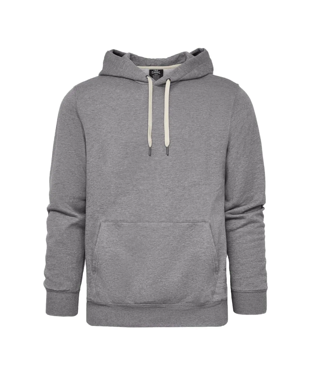 Heather Gray Fleece French Terry Pullover Hoodie