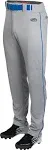 Rawlings Men&#039;s Adult Launch Baseball Pants Piped Semi Relaxed (Gray/Royal, L)