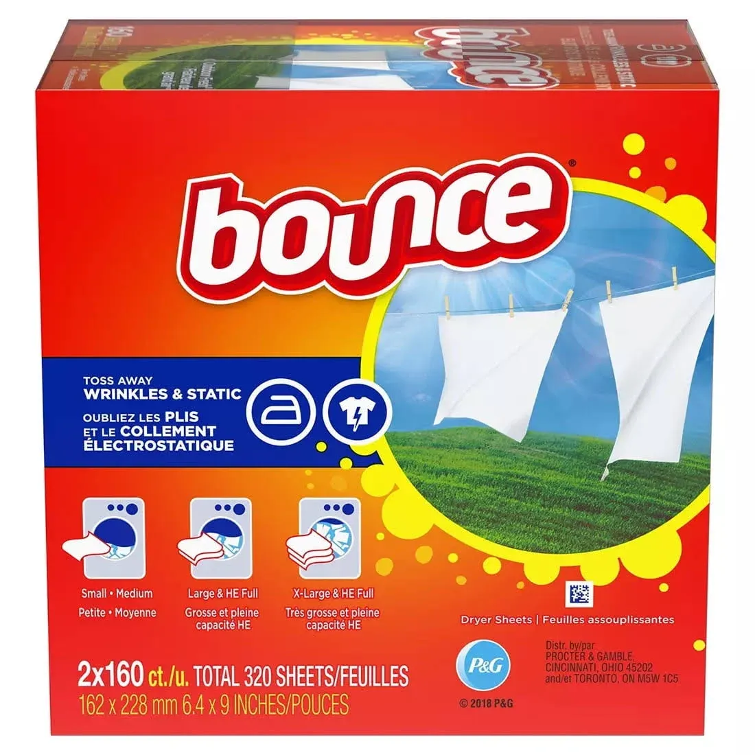 Product of Bounce Dryer Sheets, Outdoor Fresh Scent, 320 ct. - Fabric Care [Bulk Savings]