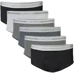 Gildan Men's Briefs Underwear Multipack Large Grey/Black (6 Pack)