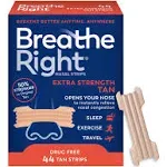 Breathe Right Nasal Strips, Extra Strength, Drug Free, Value Pack - 44 tan strips