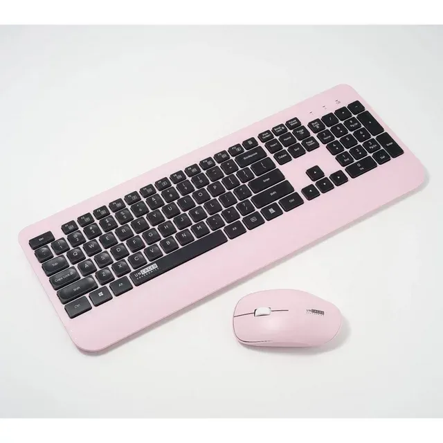 Uncaged Ergonomics KM1-Pink Wireless Keyboard & Mouse Combo&#44; Pink