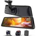 AUTO-VOX Rearview Mirror Backup Camera HD Mirror Dash Cam+Front Rear Lens T9PRO