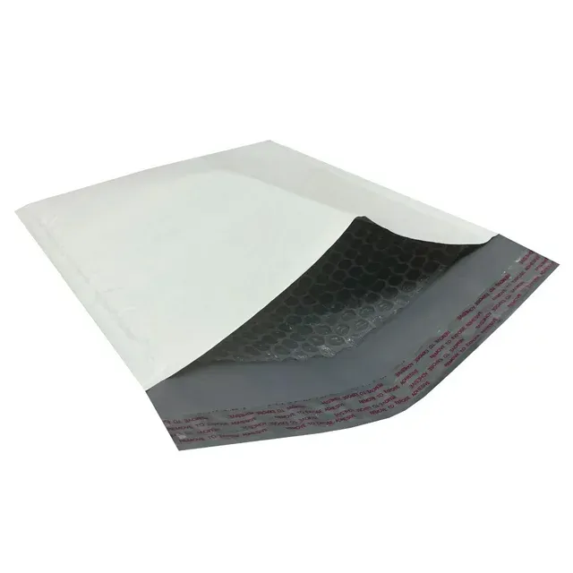 Starboxes 100 Poly Bubble Mailer Bags 8.5 x 12 inch - #2 Envelopes White Self-Sealing