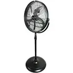 Vie Air 97096360M 20 Industrial 3-Speed High Velocity Pedestal Drum Fan - Black