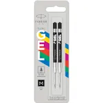 Parker Jotter Originals Gel Pen Refills | Smooth Black Gel Ink Refills | Medium Tip (0.7mm) | 2 Count