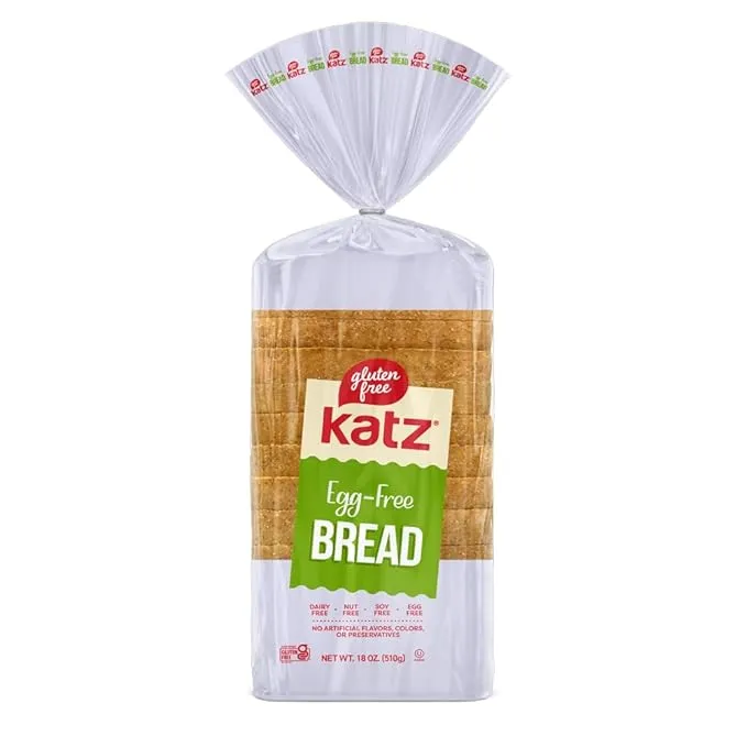 Katz Gluten Free Egg Free Bread | Dairy, Nut, Soy and Gluten Free | Kosher (3 Packs of 1 Sliced Loaf, 18 Ounce Each)