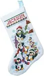 Penguin Joy Stocking Counted Cross Stitch Kit 18&#034; Long 14 Count