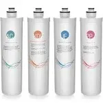 ISPRING Under Sink CU-A4 Ultra Water Filtration Filter Replacement 4-Piece Pack