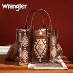 Wrangler Tote Bag for Women Western Purse and Aztec Satchel Handbag