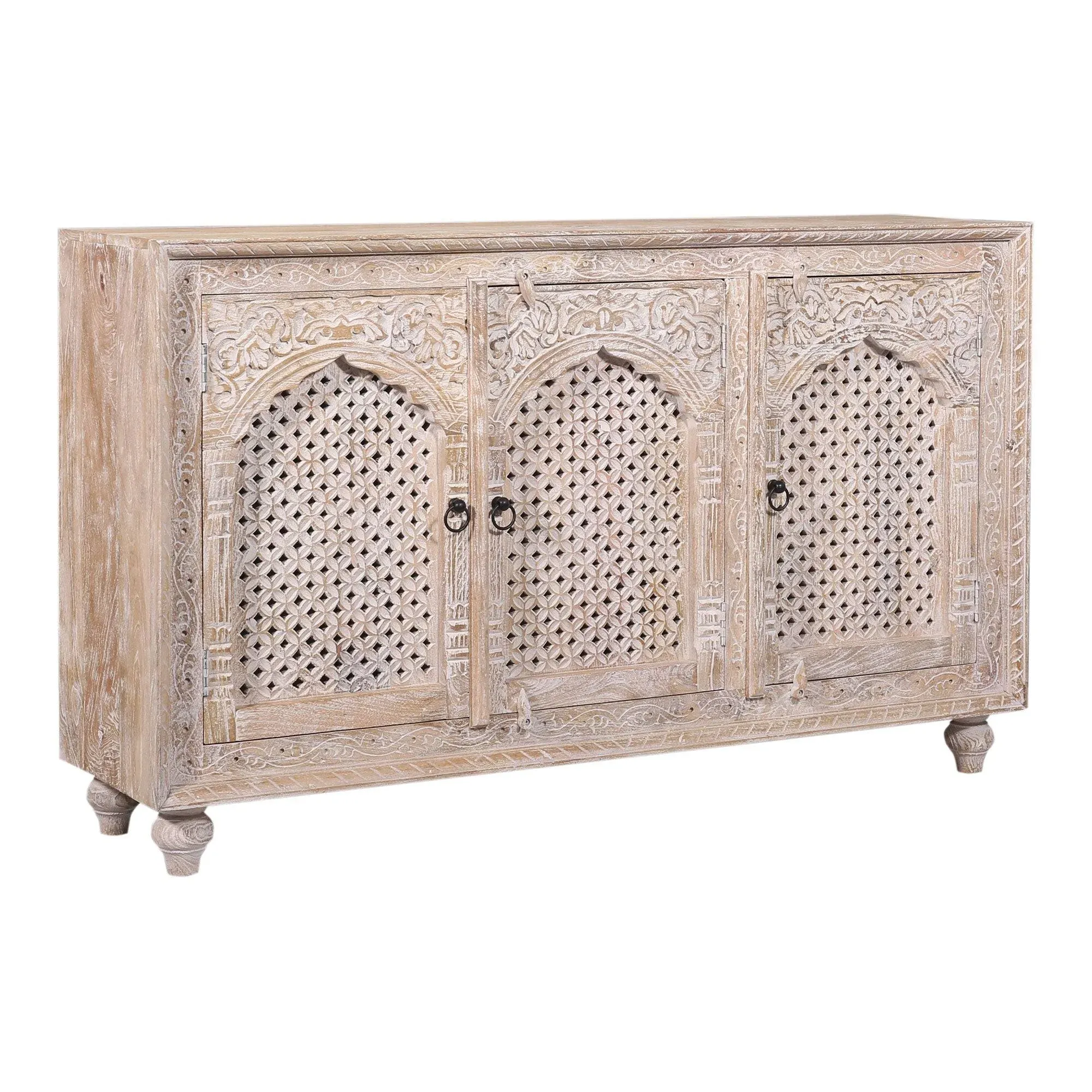 Maven Lane Patrin Handmade Heritage Wooden Sideboard, Distressed Natural Finish