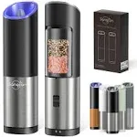 Sangcon Electric Salt and Pepper Grinder Mill Set, Safety &amp;  Assorted Colors 