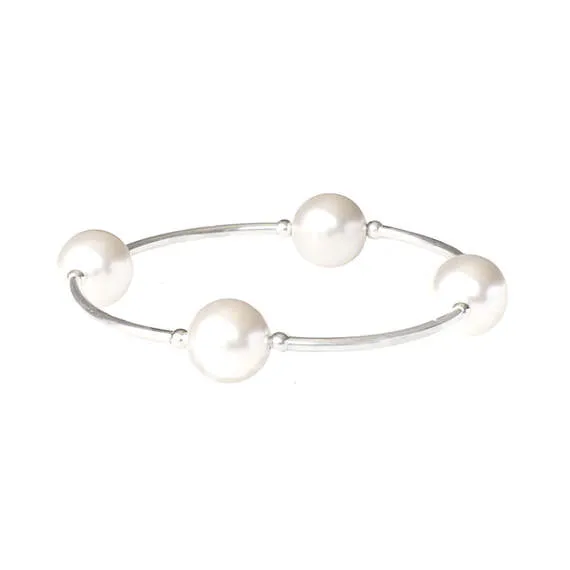 Made As Intended White Pearl Blessing Bracelet