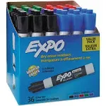 Expo Low Odor Dry Erase Marker Chisel Tip Assorted 36/Box