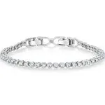 NWB Swarovski Emily Bracelet Round Cut, White, Rhodium Plated - 1808960