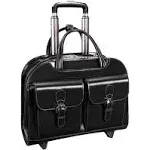 McKlein W Series Laptop Briefcase Black Leather (96185A)