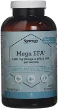 Vitacost Synergy Mega EFA Mini Gels 1200 mg per Serving Omega 3 EPA & DHA Natural Strawberry