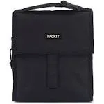 PackIt Freezable Lunch Bag with Zip Closure, Black