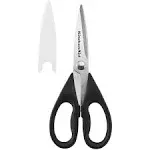 KitchenAid All Purpose Kitchen Shears with Protective Sheath 8.72 Inch, Black 