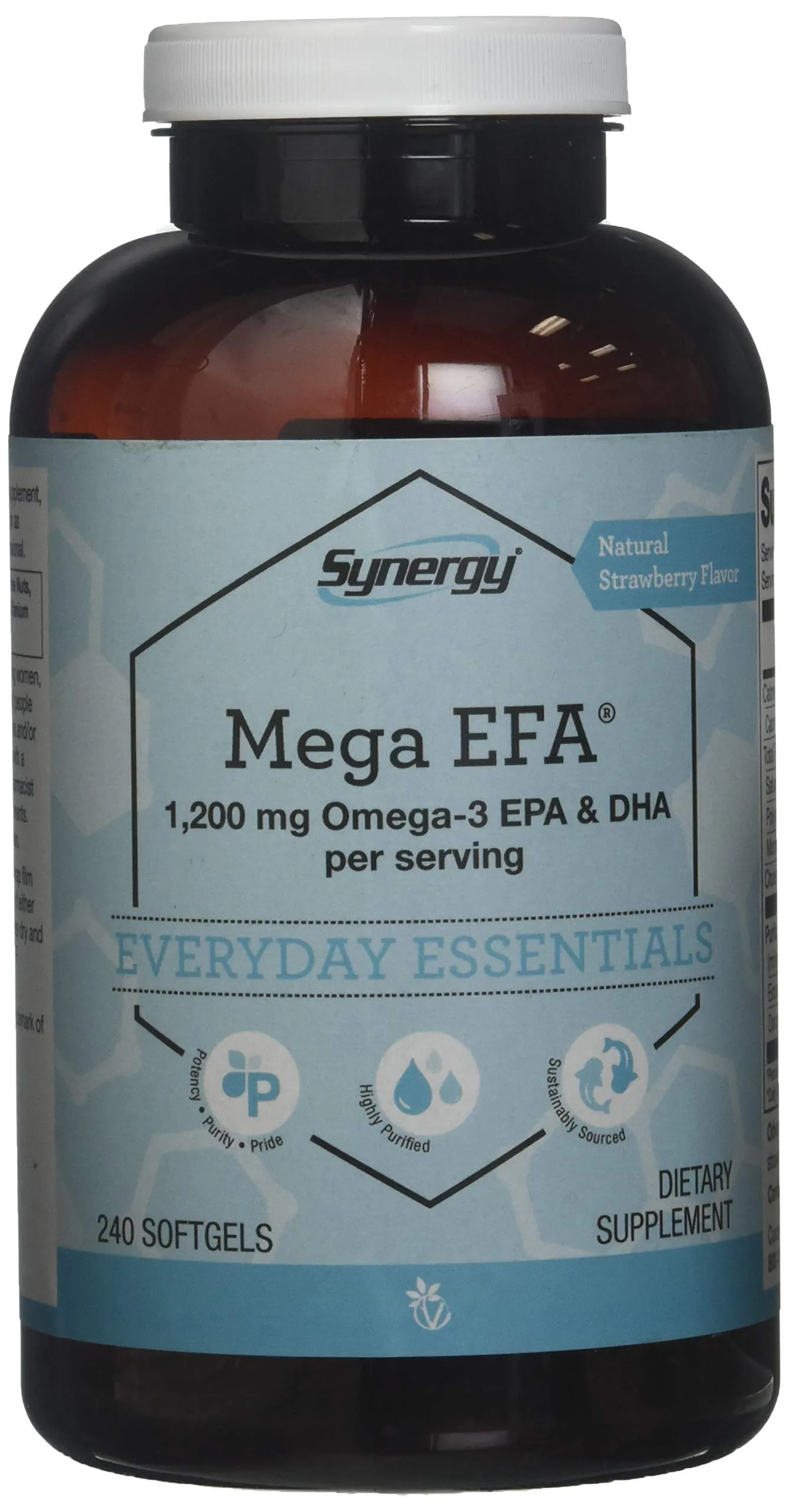 Vitacost Synergy Mega EFA® Mini Gels - 1200 Mg per Serving Omega 3 EPA &amp; DHA Nat