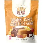 Sunny Island Caramel Cubes Filled Candy | Assorted Flavors - Strawbery, Chocolate, Orange, Vanilla, Mint | Individually Wrapped, 3-Pound Bag