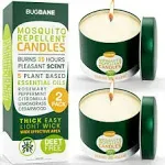 Mosquito Candle Outdoor 2 Pack with 5 Natural Essential Oils. DEET Free Citronella Candles Outdoor Mosquito Repellent Outdoor Patio. Mosquito