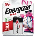 Energizer Max Alkaline 9 Volt Batteries, 1 Pack - 522BP