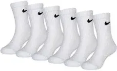 Nike 6 Pack Dri-Fit Performance Basic Crew Socks - White/Black - UN001