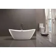 Vanity Art 71" x 33" Freestanding Soaking Bathtub