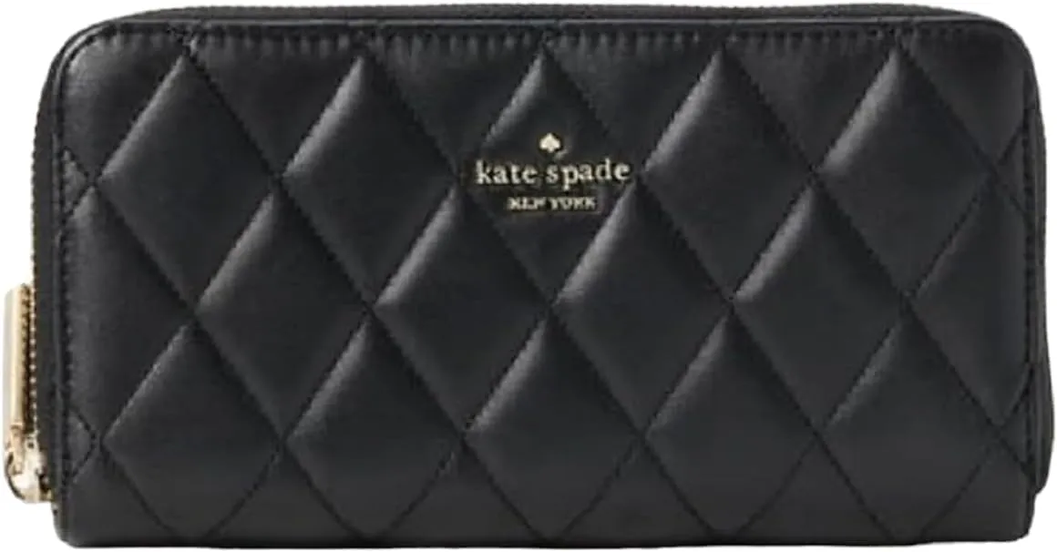 Kate Spade Carey Quilted Leather Large Continential Wallet (Black)