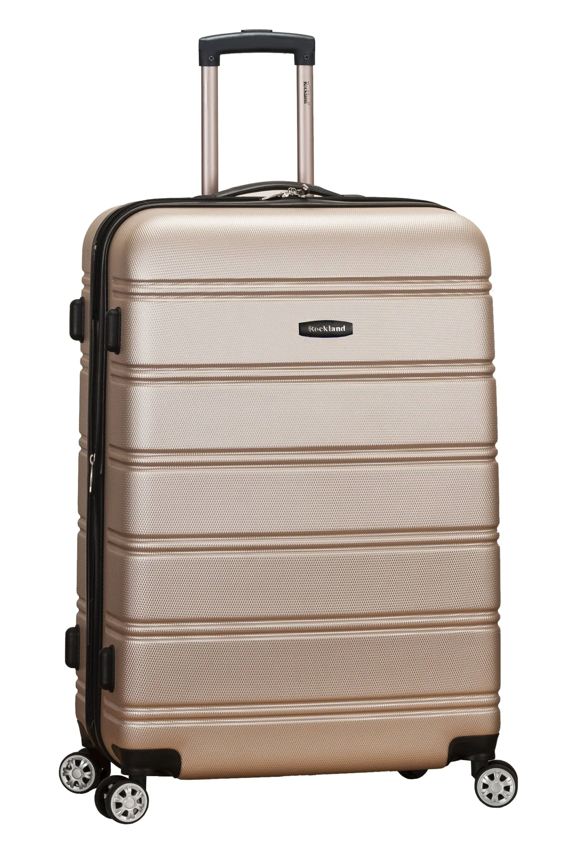 Rockland 28 in Expandable ABS Dual Wheel Spinner, Champagne