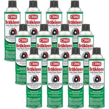 CRC (05084-12pk) Brakleen Non-Chlorinated Brake Parts Cleaner - 14 oz., (Pack of 12)