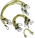 Keeper - Assorted Round Bungee Cords in Multiple Colors, 18 Pack - 8”, 10”, 24", 36”, and 48”