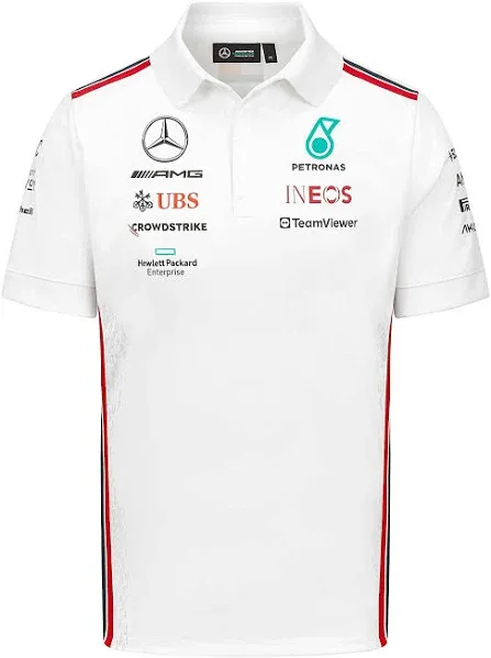 Mercedes AMG Petronas F1 2023 Team Polo - White