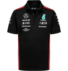 Mercedes AMG Petronas Formula One Team - 2023 Team Polo - Black - Men - Size: XL