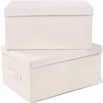 Storage&amp;Bin 2 Pack, Large Storage Bins with Lids, Vailando Decorative Storage