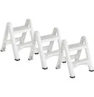 Step Folding 2-Step Stool, White