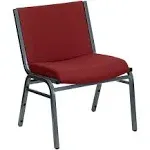 Flash Furniture Hercules Series Big & Tall 1000 lb. Rated Burgundy Fabric Stack Chair