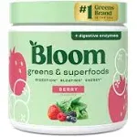 Bloom Nutrition Superfood Greens Powder Berry 30 Servings