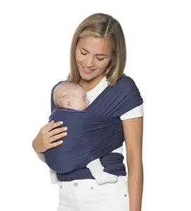 Ergobaby Sustainable Knit Aura Baby Carrier Wrap for Newborn to Toddler (8-25 Pounds), Cream